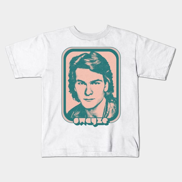 Patrick Swayze / Retro 80s Fan Aesthetic Design Kids T-Shirt by DankFutura